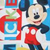 Hosszú vékony pamut gyerek pizsama - Mickey egér - Jersey - középkék - 116