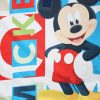 Long thin cotton children's pajamas - Mickey mouse - with Starts inscription - Jersey - dark blue - 116
