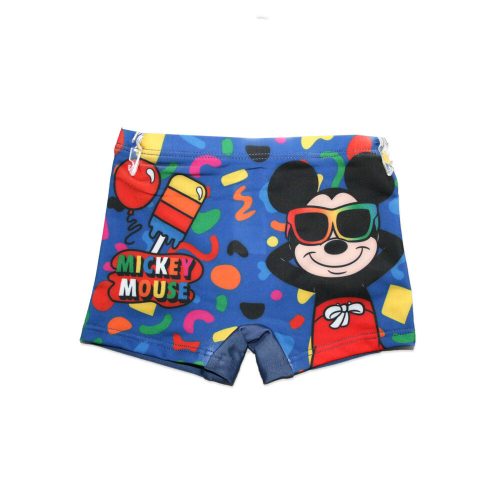Disney Mickey egér fürdő boxer kisfiúknak - Mickey mouse felirattal - sötétkék - 104