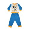 Hosszú vékony pamut baba pizsama - Mickey egér - One fly guy felirattal - Jersey - középkék - 86