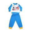 Hosszú vékony pamut baba pizsama - Mickey egér - Jersey - középkék - 86