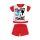 Nyári rövid ujjú pamut baba pizsama - Disney Mickey egér - piros - 92