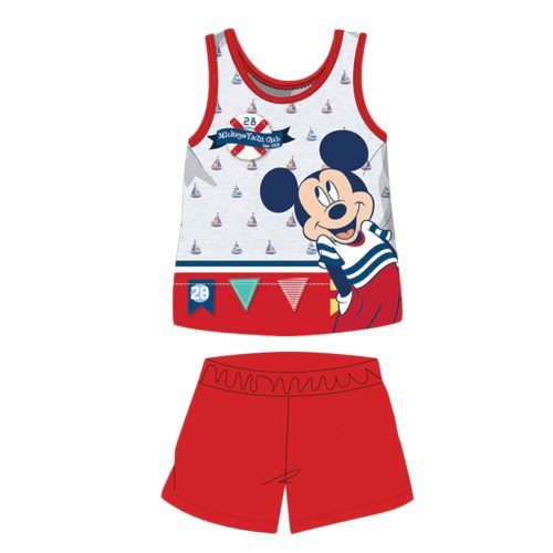 Pigiama estivo per bebè in cotone senza maniche - Disney Topolino - rosso - 92