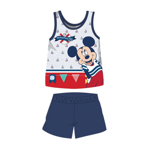 Nyári ujjatlan pamut baba pizsama - Disney Mickey egér - sötétkék - 86