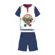 Letné detské bavlnené pyžamo s krátkym rukávom - Disney Mickey mouse - s nápisom Mickey - tmavomodré - 110