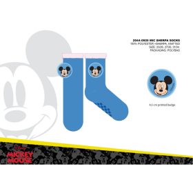   Disney Mickey egér csúszásgátlós meleg téli zokni gyerekeknek - sherpa zokni - sötétkék