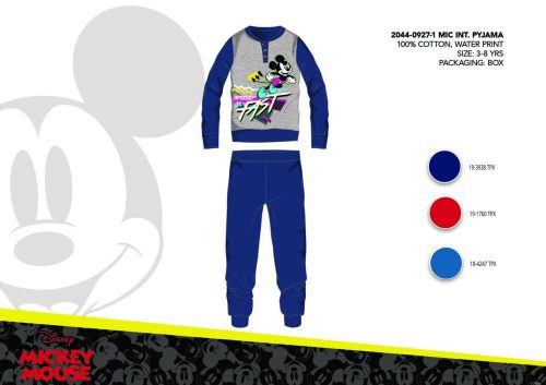 Téli pamut interlock gyerek pizsama - Disney Mickey egér