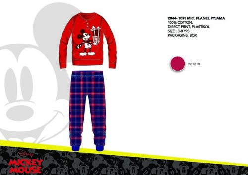 Winter thick cotton children's pajamas - flannel pajamas - Disney Mickey mouse - red - 116