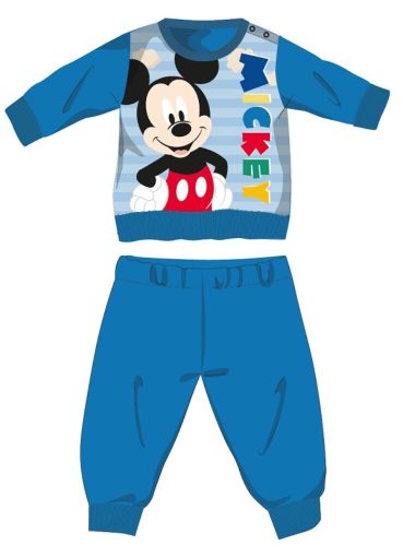 Disney Mickey egér téli vastag baba pizsama - pamut flanel pizsama - világoskék - 86