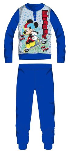 Disney Mickey egér téli vastag gyerek pizsama - pamut flanel pizsama - középkék - 104