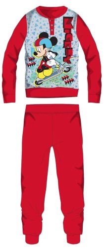 Disney Mickey egér téli vastag gyerek pizsama - pamut flanel pizsama - piros - 116
