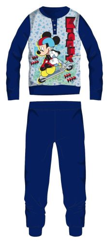 Disney Mickey mouse zimné hrubé detské pyžamo - bavlnené flanelové pyžamo - tmavo modré - 104