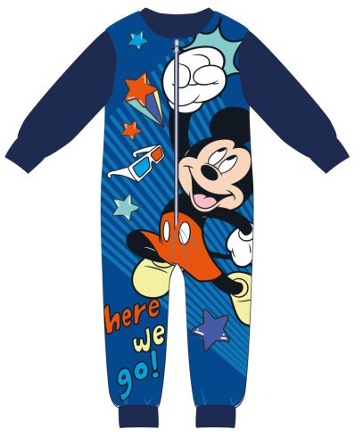 Disney Mickey egér egyberészes kezeslábas gyerek pizsama - interlock pamut pizsama - sötétkék - 104