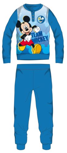 Fleecové pyžamo Disney Mickey mouse - zimné hrubé detské pyžamo - svetlomodré - 128