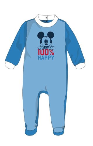 Detské semišové kopačky Disney Mickey Mouse - stredne modro-biele - pre deti vo veku 3-6 mesiacov