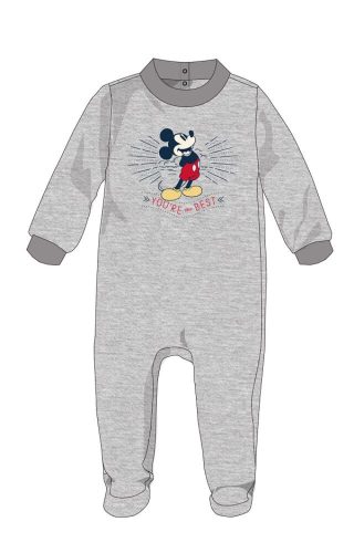Disney Mickey egér baba velúr rugdalózó - szürke - 0-1 hónapos babának