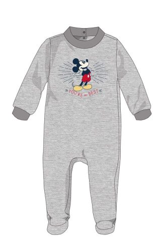 Detské semišové kopačky Disney Mickey Mouse - sivá - pre bábätká 1-3 mesiace