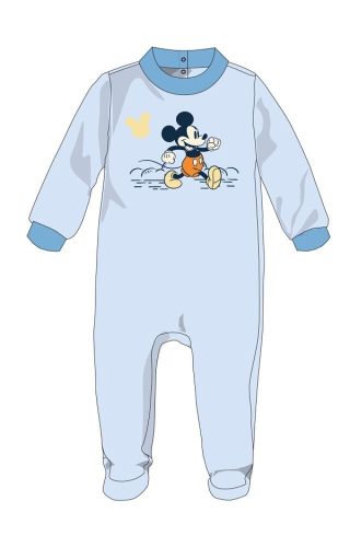 Detské semišové kopačky Disney Mickey Mouse - svetlomodré - pre deti od 0 do 1 mesiaca