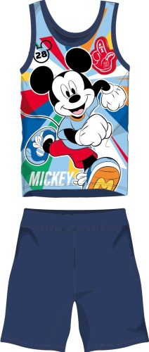 Disney Mickey egér ujjatlan nyári gyerek pizsama - pamut pizsama - sötétkék - 104