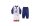 Hosszú vékony pamut gyerek pizsama - Mickey egér - 116 - sötétkék