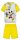 Disney Mickey egér nyári rövid ujjú gyerek pizsama - pamut jersey pizsama - sárga - 110
