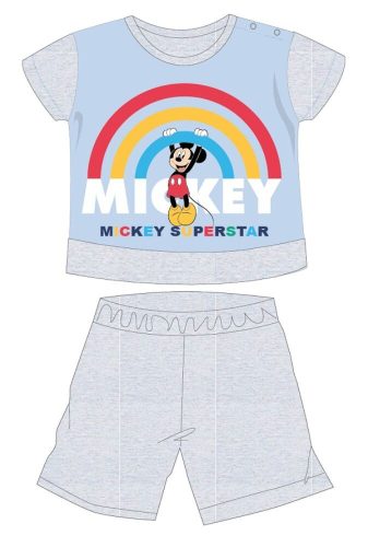 Disney Mickey egér nyári rövid ujjú baba pizsama - pamut jersey pizsama - szürke - 80