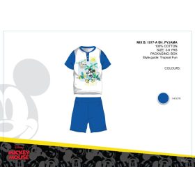   Pigiama estivo per bambini Disney Topolino a maniche corte - pigiama in cotone - blu medio