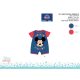 Disney Mickey Mouse letní dětské dupačky s krátkým rukávem - tmavě modro-červené - pro miminka 1-3 měsíce