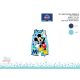 Disney Mickey mouse letní kojenecké dupačky bez rukávů - světle modrá-tmavě modrá - pro miminka 0-1 měsíce
