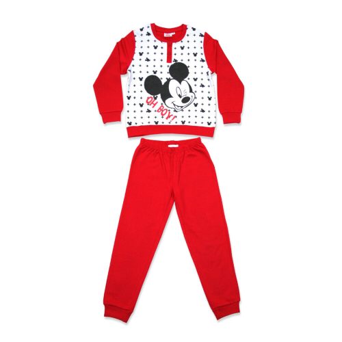 Téli flanel gyerek pizsama - Mickey egér - piros - 98