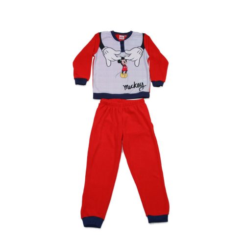Téli polár gyerek pizsama - Mickey egér - piros - 128