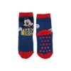 Protiskluzové dětské kotníkové ponožky - Mickey mouse - plyšové - tmavě modré - 19-22