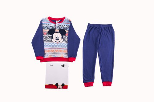 Vastag pamut gyerek pizsama - Mickey egér - sötétkék - 116