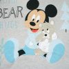 Téli vastag pamut baba pizsama - Mickey egér - sötétkék - 86