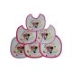 Bavaglino Minnie Mouse confezione da 6 pezzi - bavaglino in cotone - rosa chiaro-rosa-rosa scuro-rosa-rosso-viola