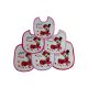 Detský podbradník Minnie Mouse 6 kusov/balenie - bavlnený podbradník - svetloružovo-ružovo-tmavoružovo-ružovo-červeno-fialový