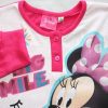 Hosszú vékony pamut gyerek pizsama - Minnie egér - Jersey - pink - 110