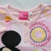 Hosszú vékony pamut gyerek pizsama - Minnie egér pillangókkal - Jersey - világosrózsaszín - 134