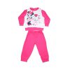 Hosszú vékony pamut baba pizsama - szivecskés Minnie egér - Jersey - pink - 92