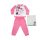 Hosszú vékony pamut baba pizsama - szivecskés Minnie egér - Jersey - rózsaszín - 92