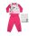 Hosszú vékony pamut baba pizsama - pöttyös Minnie egér - Jersey - pink - 98