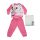 Hosszú vékony pamut baba pizsama - pöttyös Minnie egér - Jersey - rózsaszín - 86
