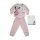 Hosszú vékony pamut baba pizsama - pöttyös Minnie egér - Jersey - világosrózsaszín - 92