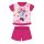 Nyári rövid ujjú pamut baba pizsama - Disney Minnie egér - csillagos - pink - 80
