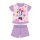 Nyári rövid ujjú pamut baba pizsama - Disney Minnie egér - csillagos - világoslila - 80