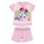 Nyári rövid ujjú pamut baba pizsama - Disney Minnie egér - világosrózsaszín - 80