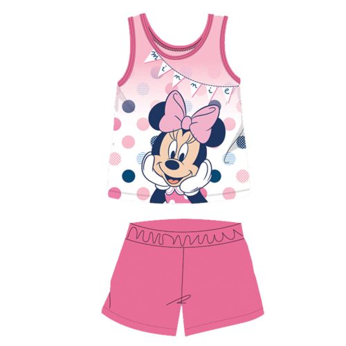 Nyári ujjatlan pamut baba pizsama - Disney Minnie egér - rózsaszín - 80