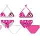 Costume da bagno in due pezzi Disney Minnie Mouse per ragazze - con motivo floreale - bianco - 110