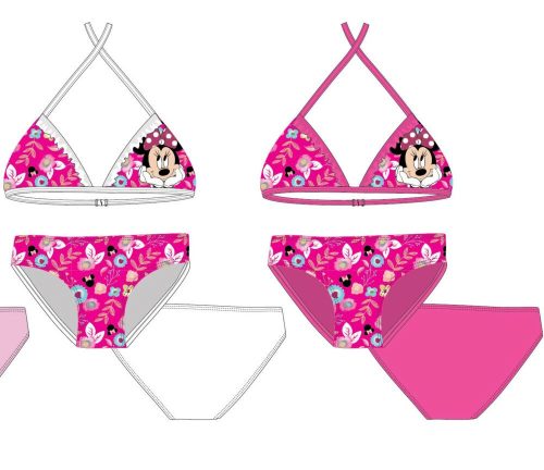 Disney Minnie egér kétrészes fürdőruha kislányoknak - virág mintával - rózsaszín - 116