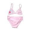 Costume da bagno in due pezzi Disney Minnie Mouse per ragazze - con motivo floreale - rosa chiaro - 110
